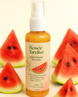 Body Splash Iluminador de Melancia 140ml – Perfume Frutado com Brilho Suave