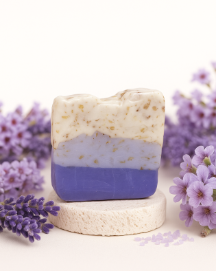 Sabonete em Barra Aveia e Lavanda Francesa – Nutrição e Esfoliação Natural