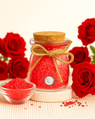 Escalda-Pés de Melancia e Rosas Vermelhas 100ml – Aroma Romântico em Vidro Elegante