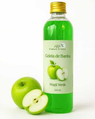 Geleia de Banho de Maçã Verde 300ml – Aroma Refrescante e Textura Sensorial