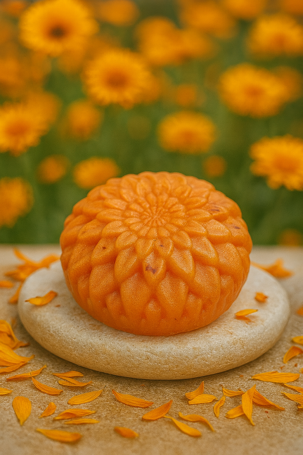 Sabonete Fitoterápico de Calêndula – Calmante Natural e Cuidado Artesanal