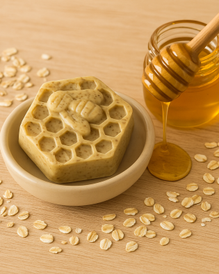 Sabonete Artesanal de Aveia e Mel – Nutrição, Suavidade e Esfoliação Natural