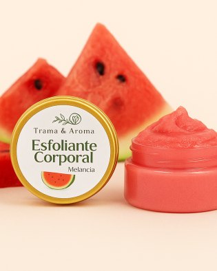 Esfoliante Corporal de Melancia 100g – Frescor Tropical em Tamanho Compacto