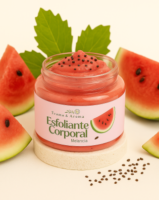 Esfoliante Corporal de Melancia 200g – Renovação Tropical e Frescor Frutado