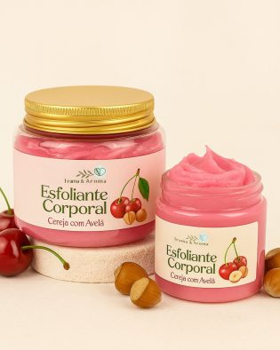 Esfoliante Corporal de Cereja com Avelã 200g – Renovação, Maciez e Aroma Acolhedor